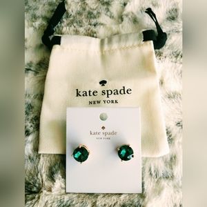 Kate Spade Emerald Green Round Stud Earrings